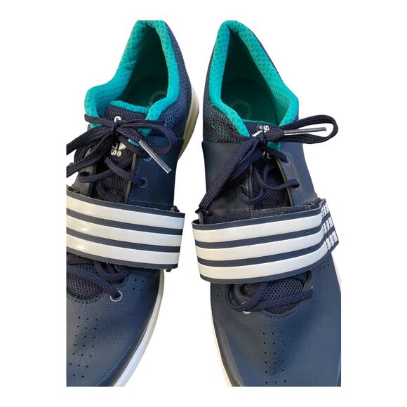 Adidas Adizero Track and Field Spikes Mens Size 11.5 Blue Top Strap Event Shoes - Picture 4 of 8